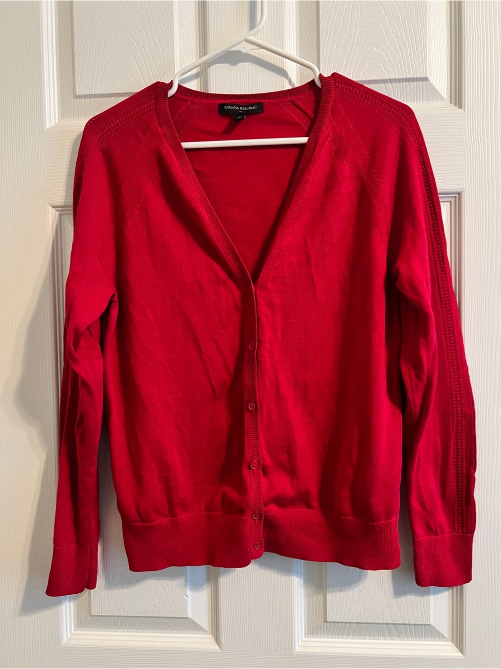 NWOT Red V-Neck Button Cardigan Sweater